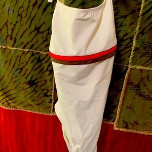 NWT unworn Solid and Striped one-piece halter med